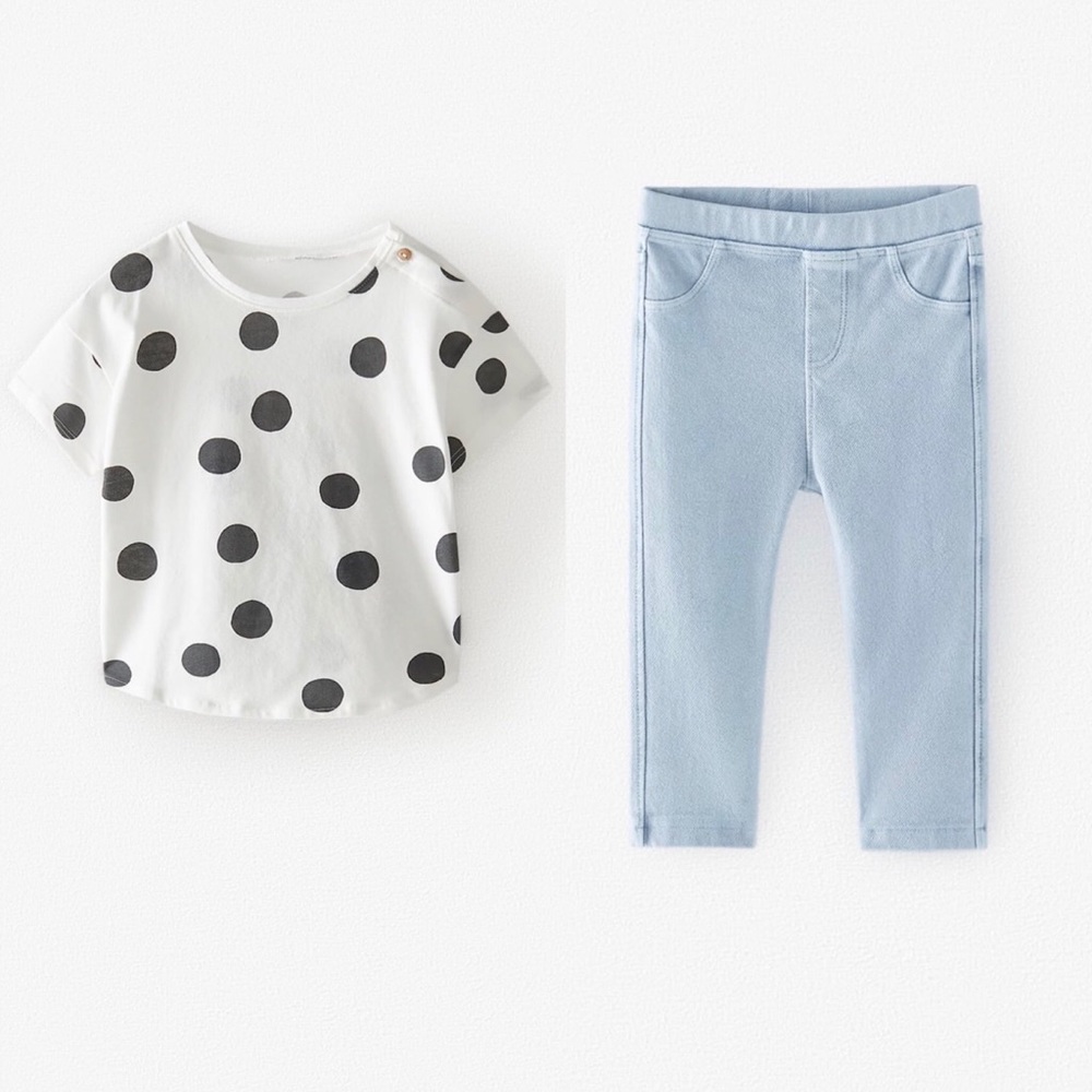 Zara outfit 2/3 shirt & leggings new! Set
